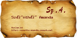 Szánthó Amanda névjegykártya